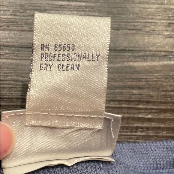 Vtg Cottagecore Women’s Size L Sweater Vest Wool Blue Floral Ribbon Embroidery - Picture 4 of 9